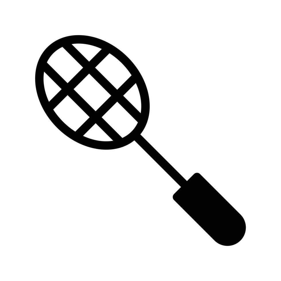 ilustración de vector de raqueta en un fondo. símbolos de calidad premium. iconos vectoriales para concepto y diseño gráfico.
