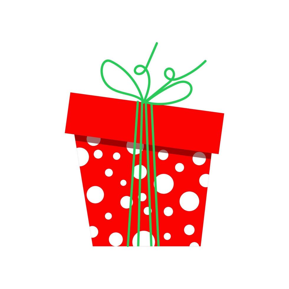 Merry christmas and Happy New Year. Red Gifts box. vector