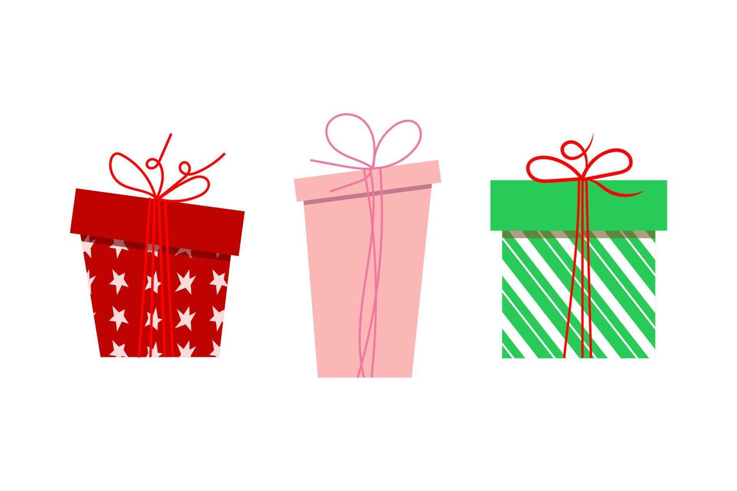 Merry christmas and Happy New Year. Gifts boxes. vector
