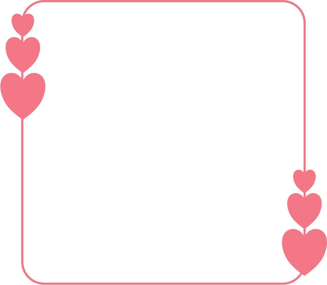 Valentine Heart Frame vector