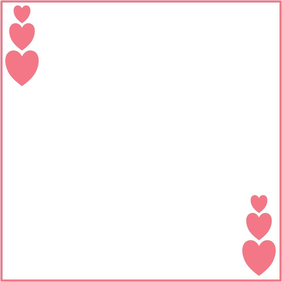 marco de corazón de San Valentín vector