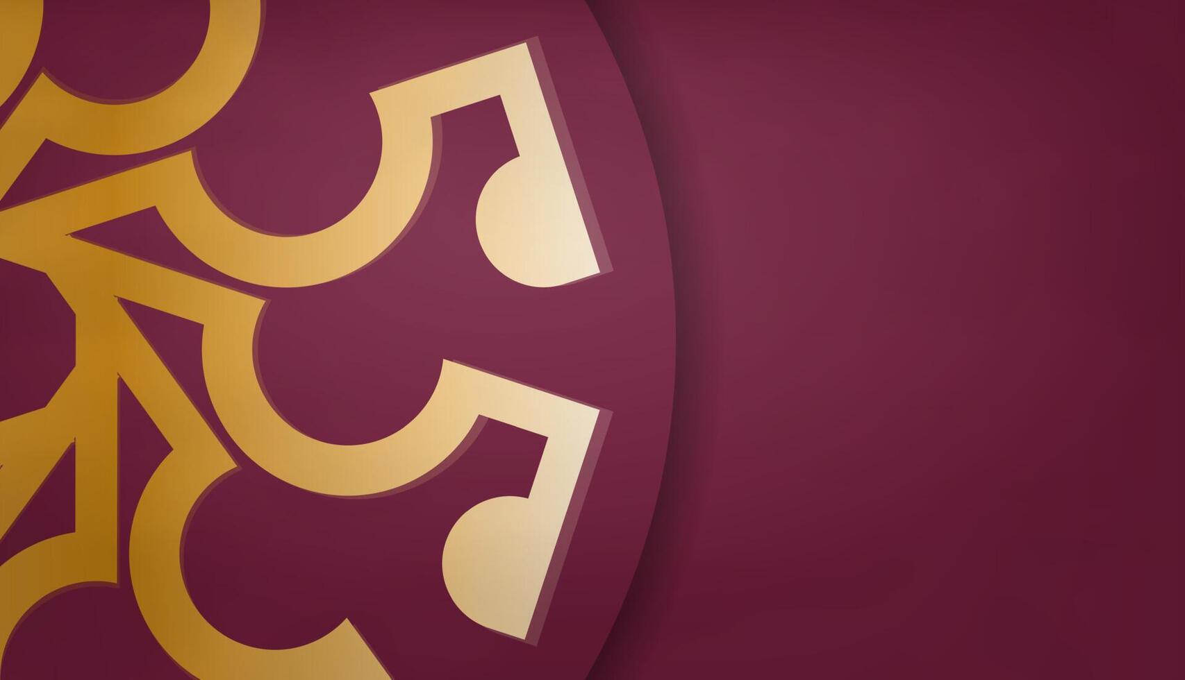 A gold and maroon logo with a star on it vector
