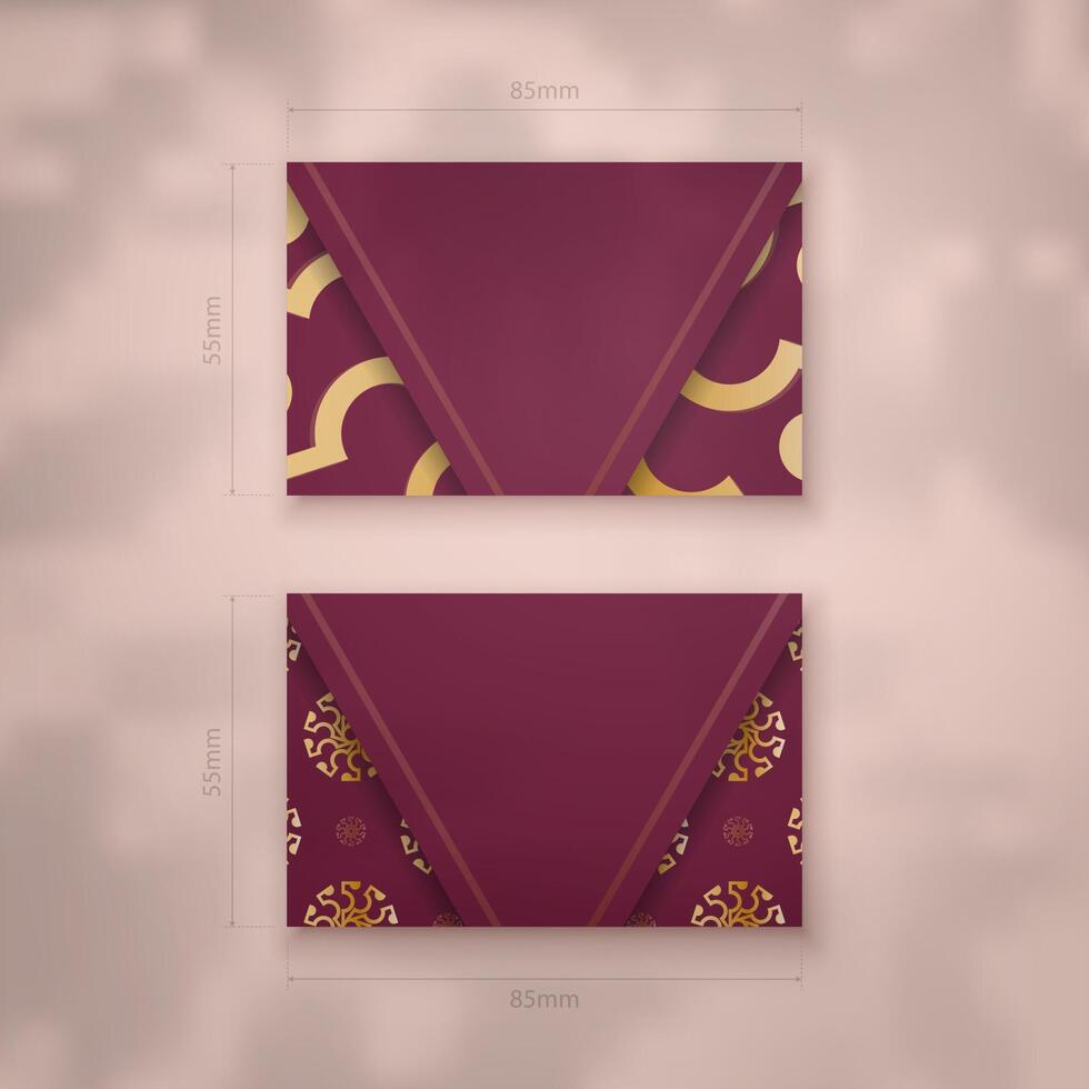 Two purple envelopes with gold and purple designs vector