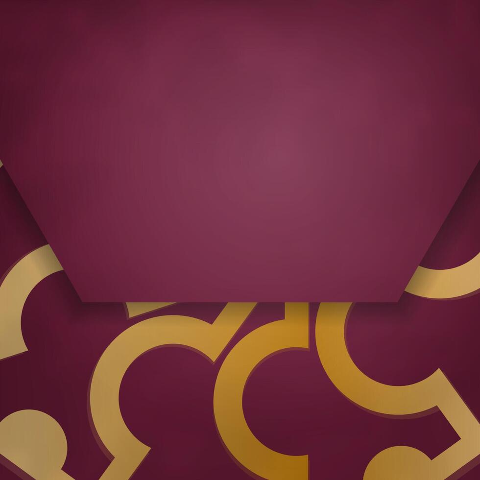 A purple envelope with gold lettering on it vector