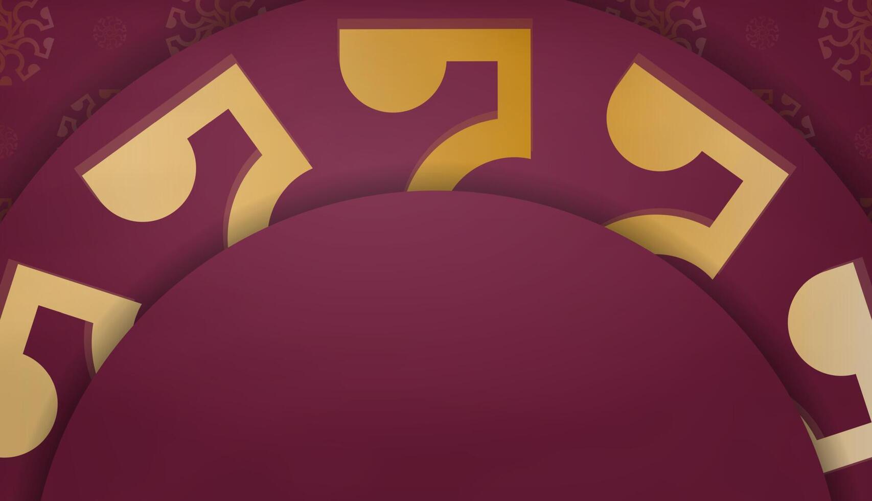 A golden musical note on a maroon background vector