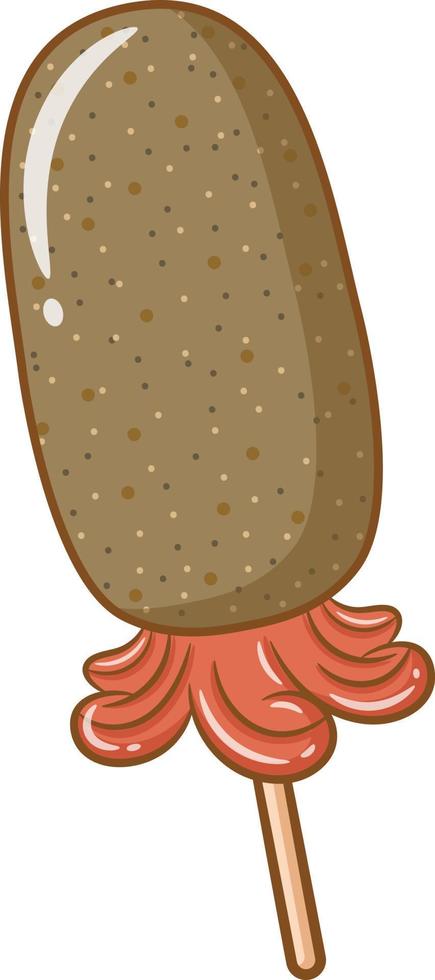 tokkebi gamja hotdog korean style drawing sticker with ketchup 15436715  Vector Art at Vecteezy