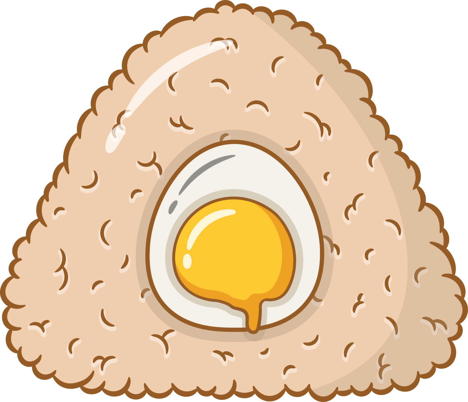 Japanese Onigiri Brown Rice With Egg Cute Drawing 15436720 Vector Art japanese-onigiri-brown-rice-with-egg-cute-drawing-15436720-vector-art