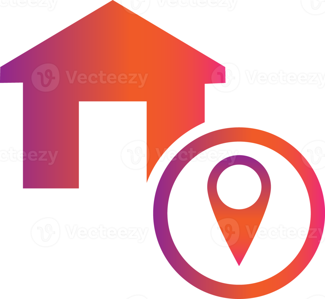 location home gradient icon png