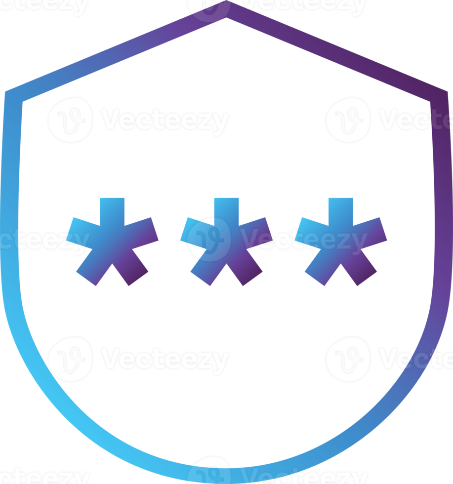 password shield modern gradient icon png