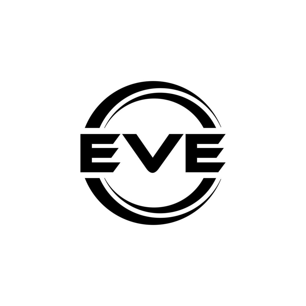 diseño del logotipo de la letra eve en la ilustración. logotipo vectorial, diseños de caligrafía para logotipo, afiche, invitación, etc. vector