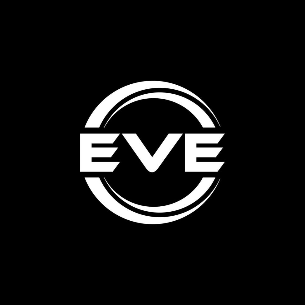 EVE letter logo design in illustration. Vector logo, calligraphy designs for logo, Poster, Invitation, etc.