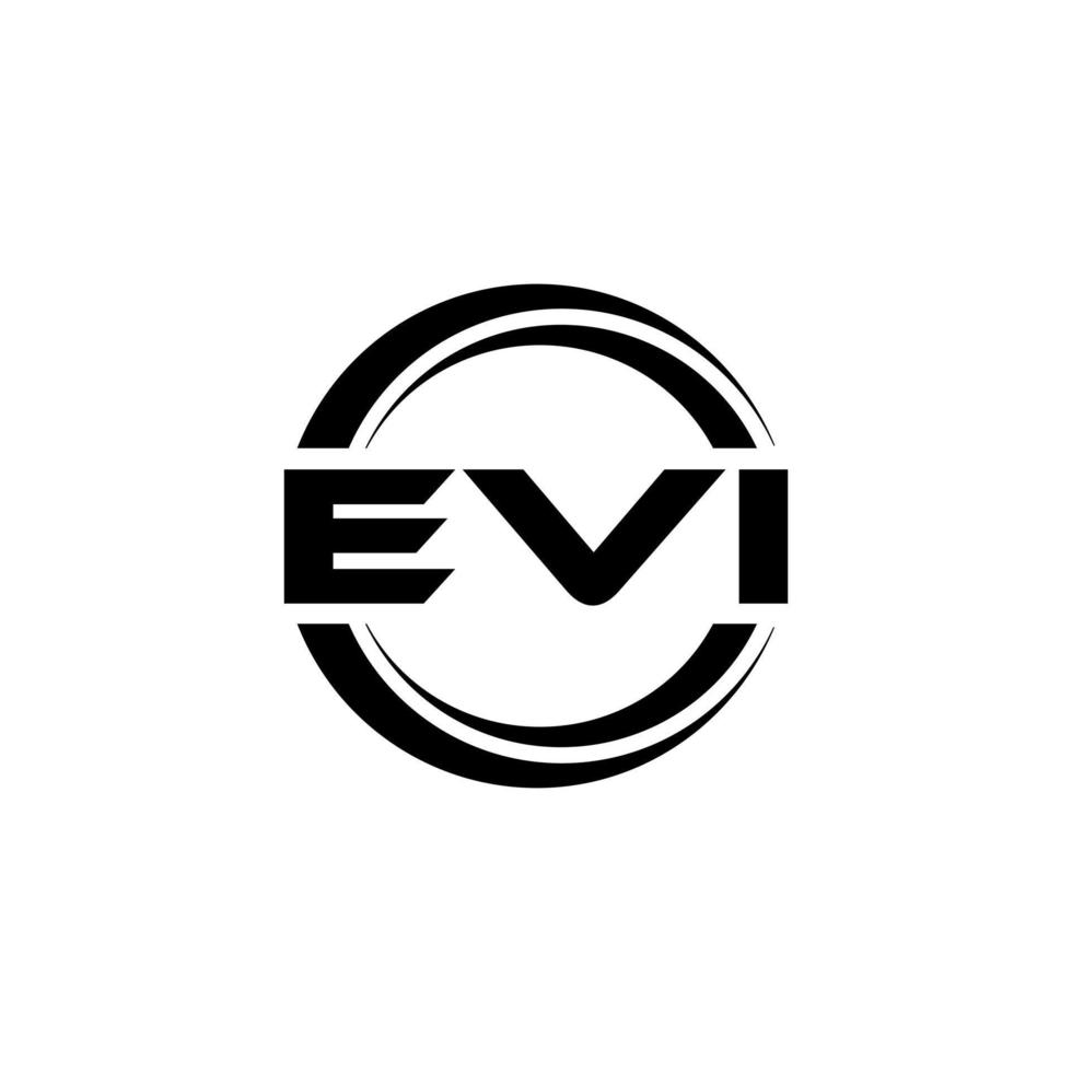 diseño del logotipo de la letra evi en la ilustración. logotipo vectorial, diseños de caligrafía para logotipo, afiche, invitación, etc. vector