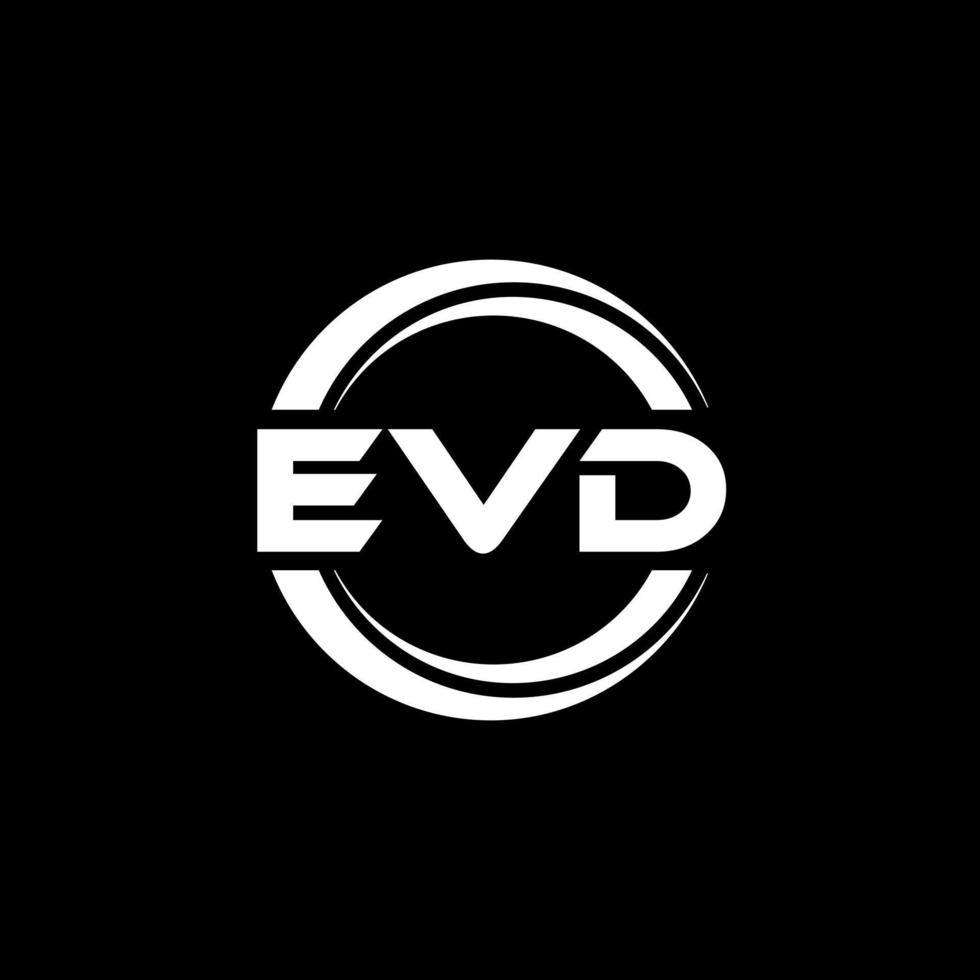 diseño del logotipo de la letra evd en la ilustración. logotipo vectorial, diseños de caligrafía para logotipo, afiche, invitación, etc. vector