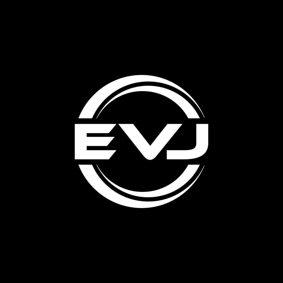 EVJ letter logo design in illustration. Vector logo, calligraphy designs for logo, Poster, Invitation, etc.