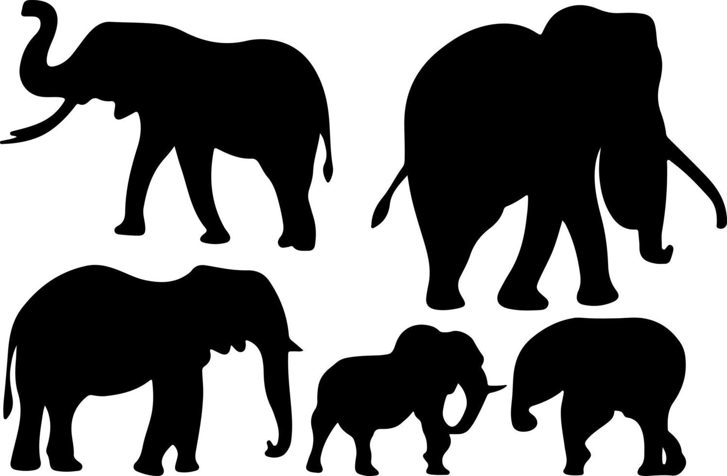 Elephant silhouette vector for websites, graphics related artwork