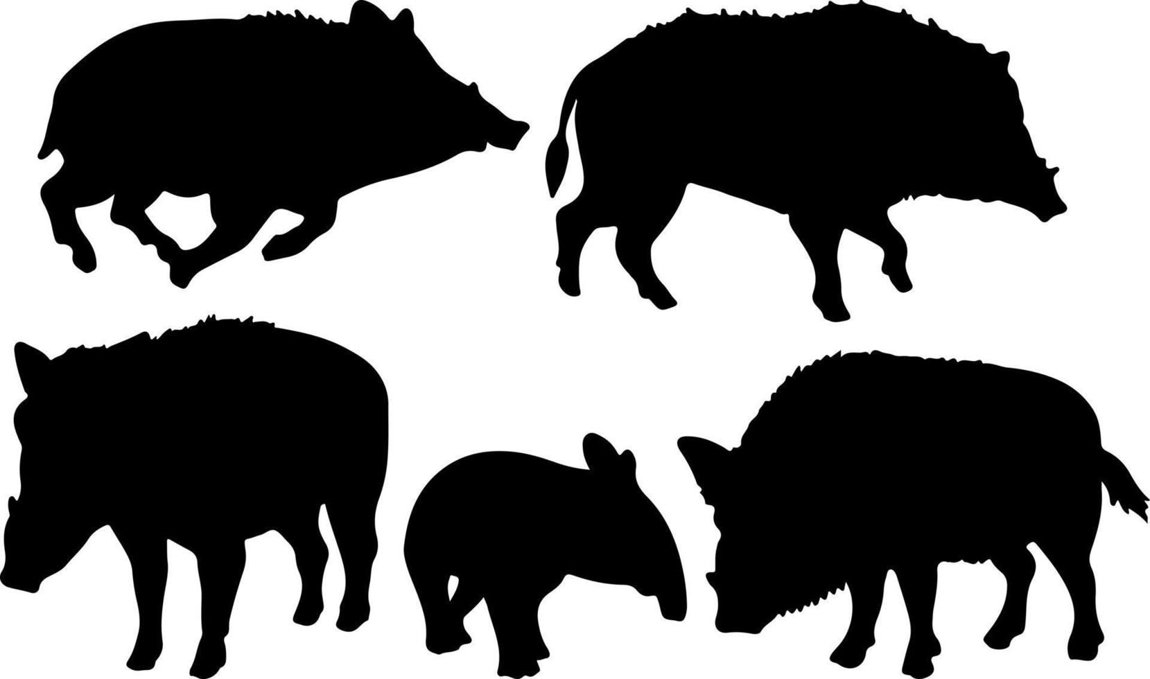 Pig silhouette vector for websites, graphics related artwork