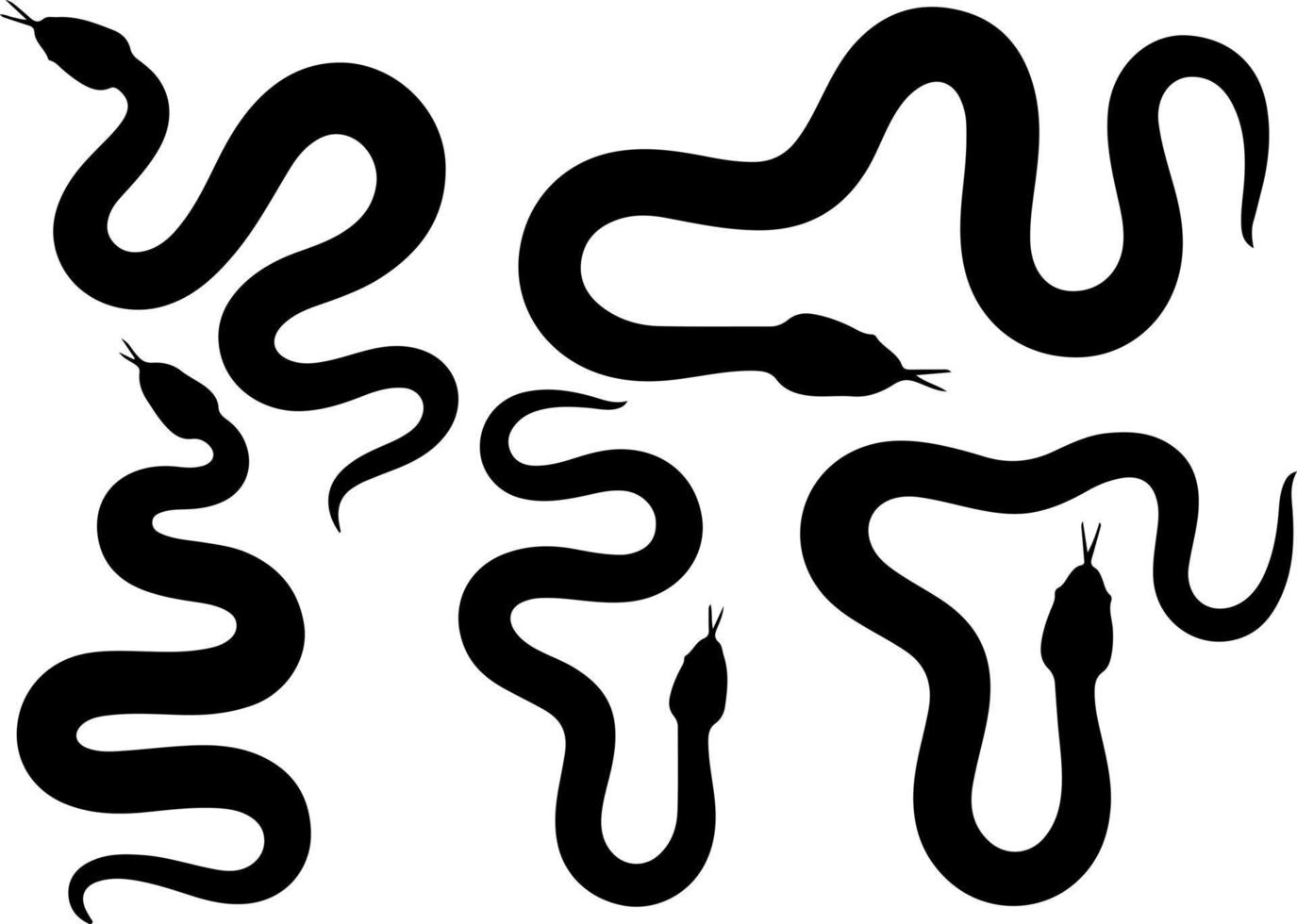 Snake silhouette vector for websites, graphics related artwork