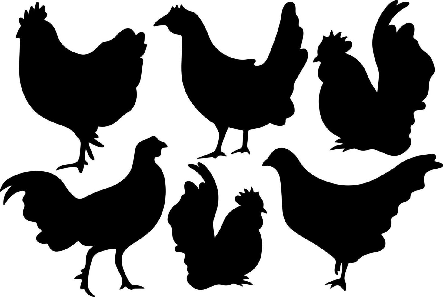 vector de silueta de pollo para sitios web, obras de arte relacionadas con gráficos