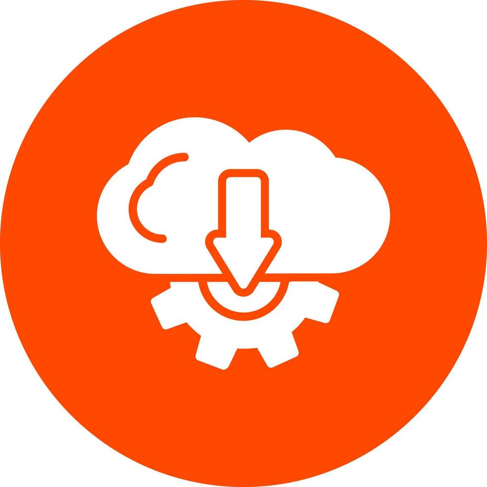 Cloud Downloading Vector Icon
