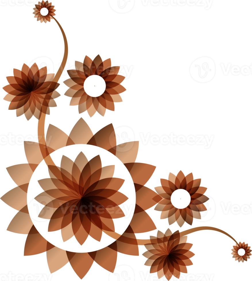flower gradient ornament png