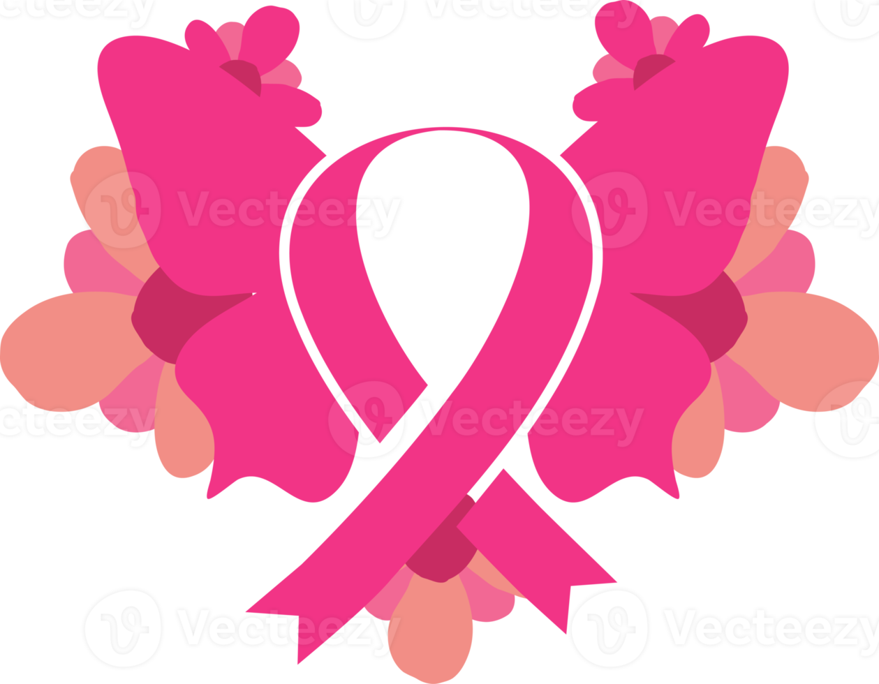 cinta rosa del día de concientización sobre el cáncer de mama png