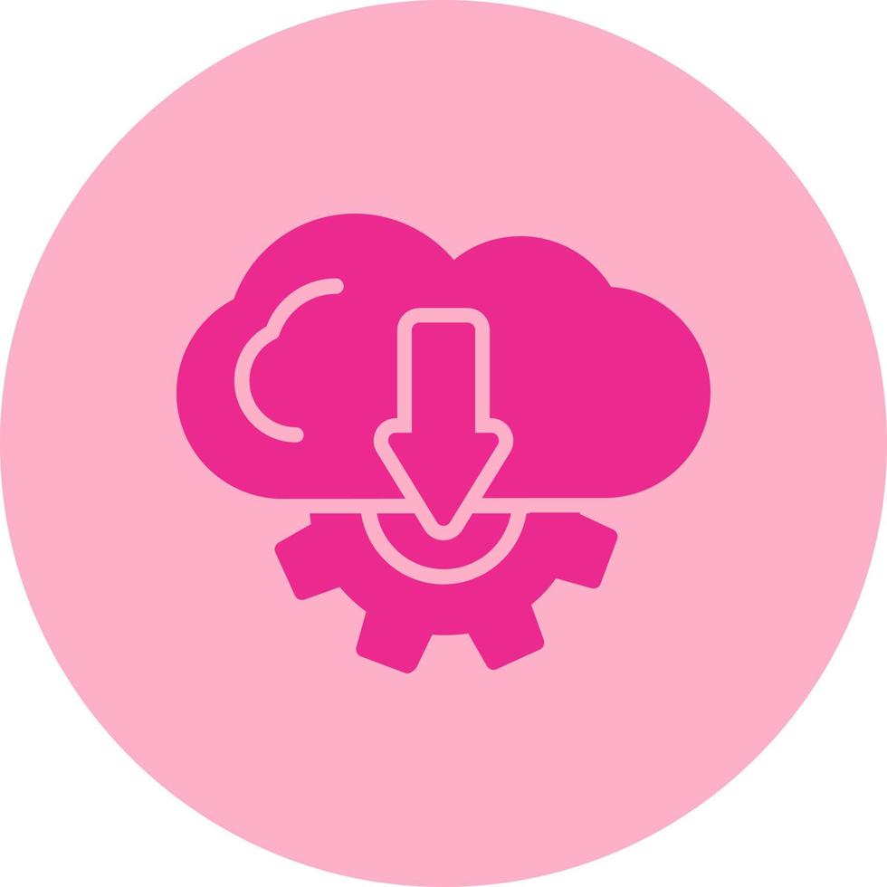 Cloud Downloading Vector Icon