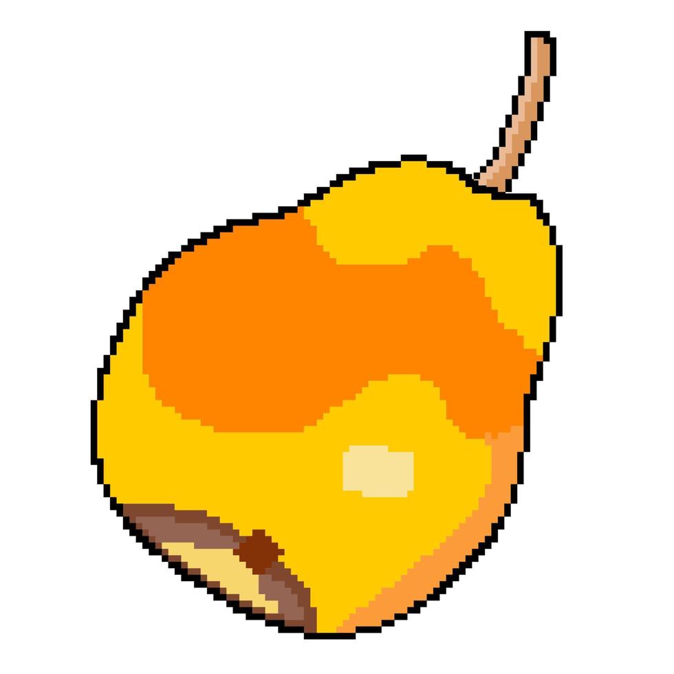 pp pixel fruit pear icon vector