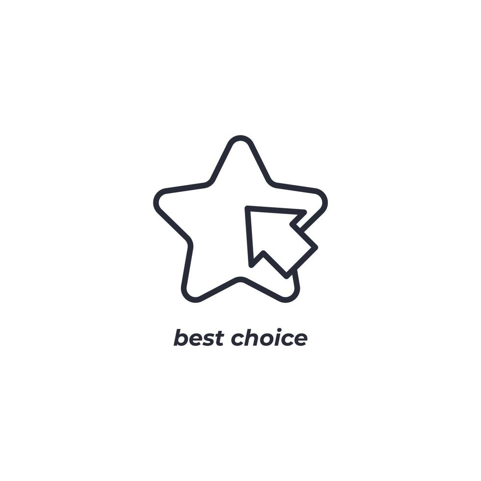 Vector sign best choice symbol is isolated on a white background. icon color editable.