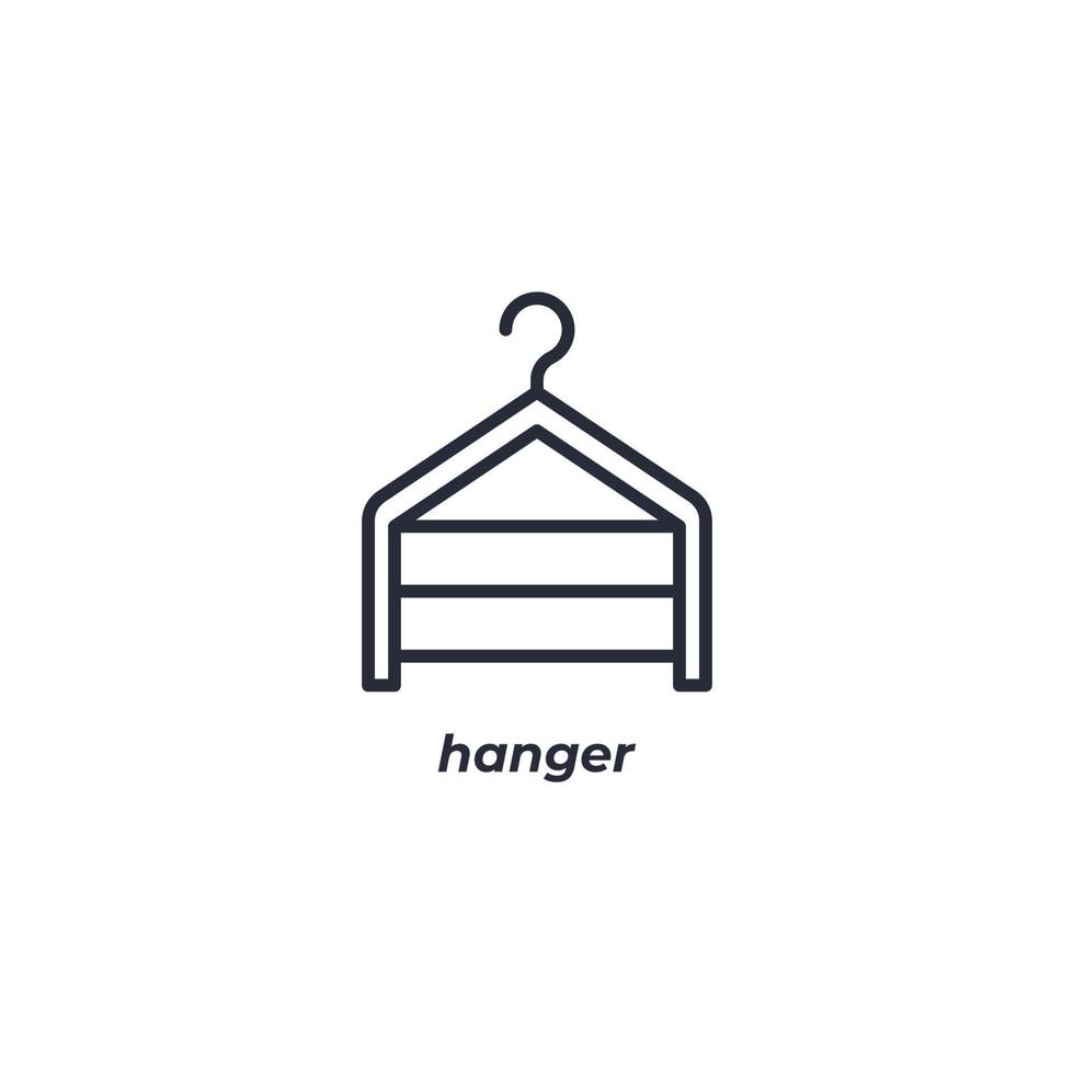Vector sign hanger symbol is isolated on a white background. icon color