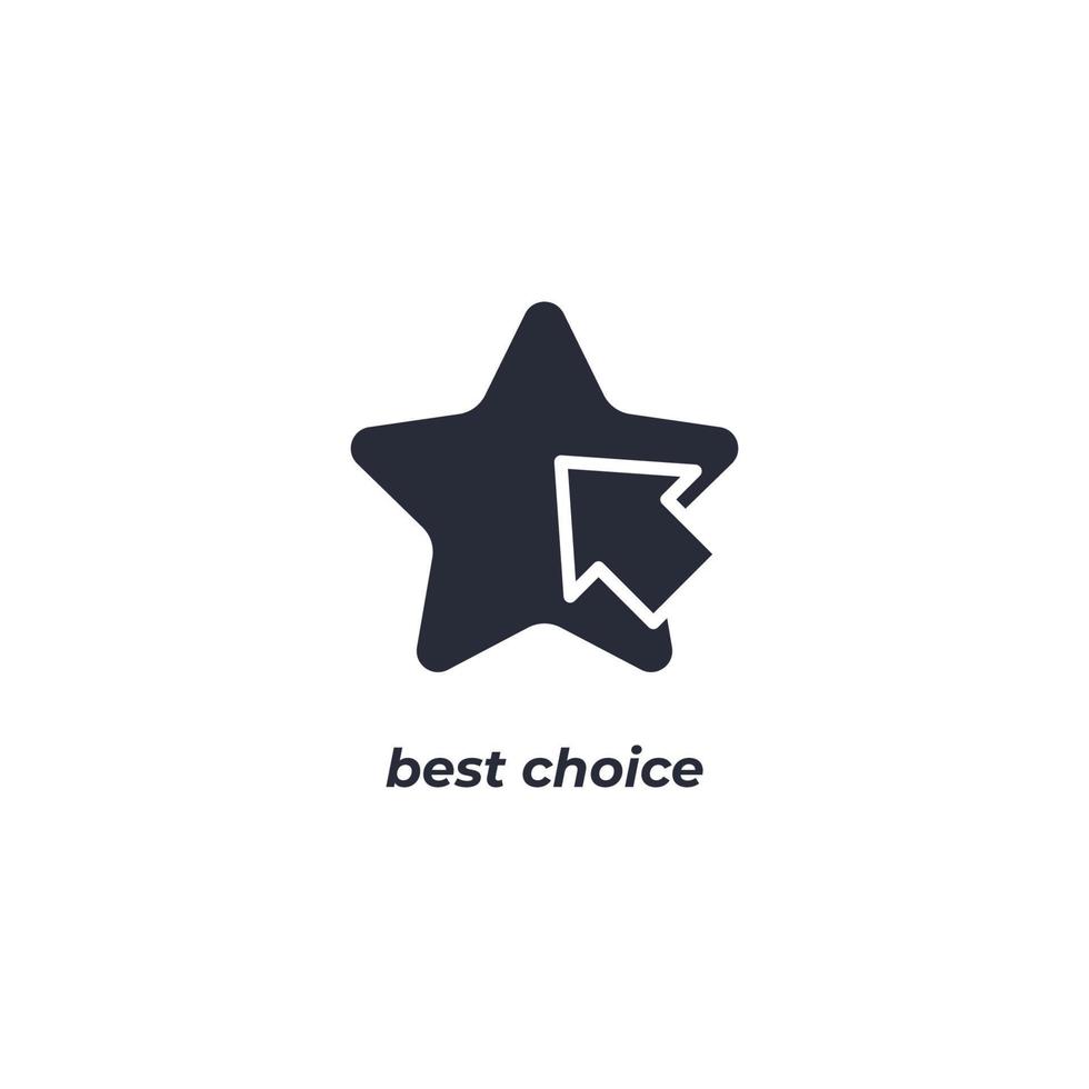 Vector sign best choice symbol is isolated on a white background. icon color editable.