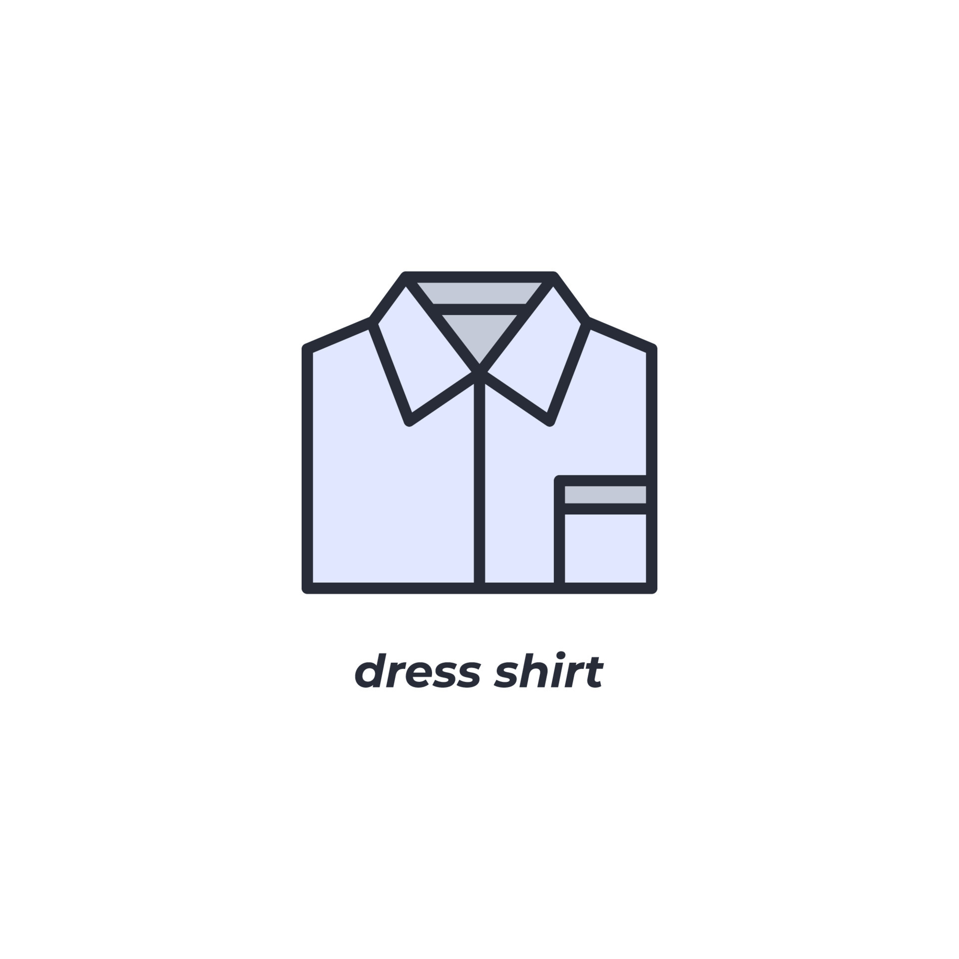 Vector sign dress shirt symbol is isolated on a white background. icon ...