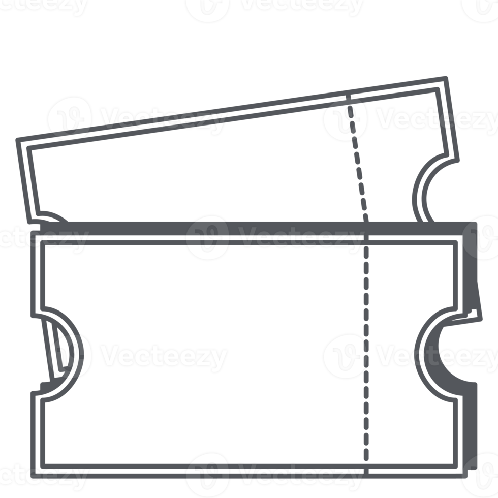 Sticker Ticket Bullet Journal Line Art png