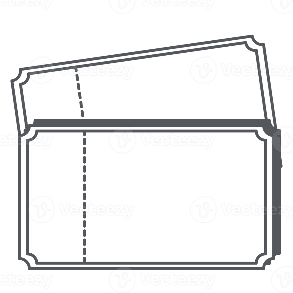 Sticker Ticket Bullet Journal Line Art png