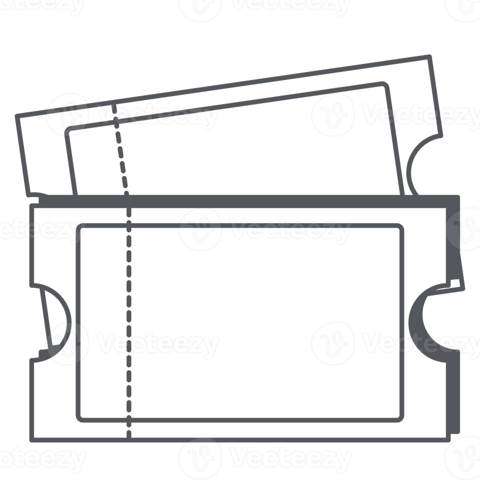 Sticker Ticket Bullet Journal Line Art png