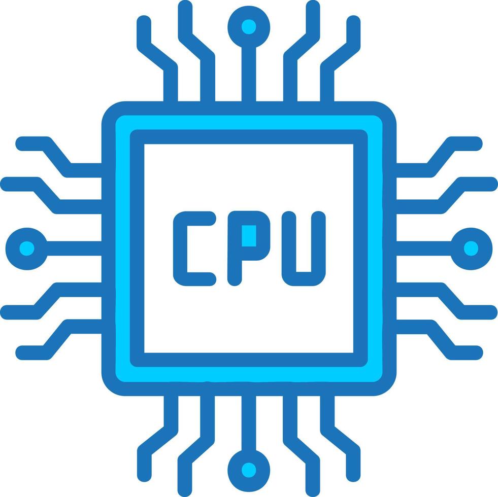 icono de vector de cpu