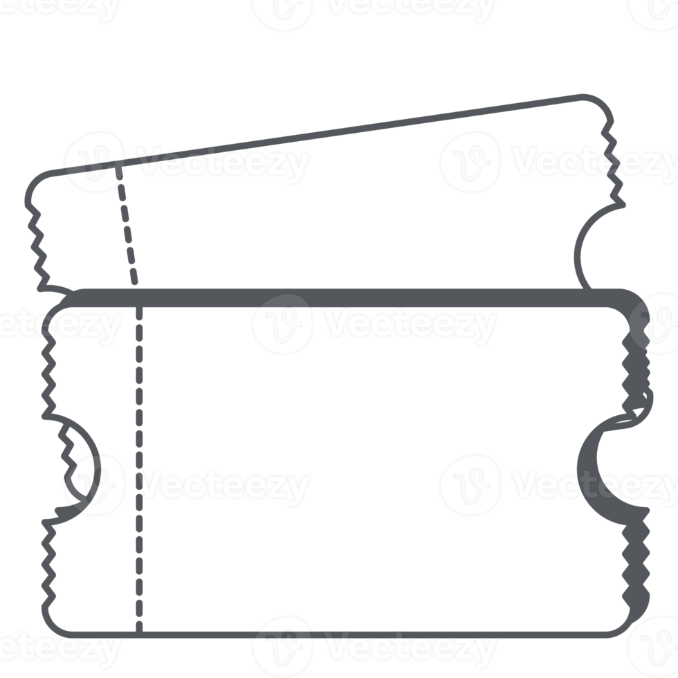 pegatina boleto bullet journal line art png