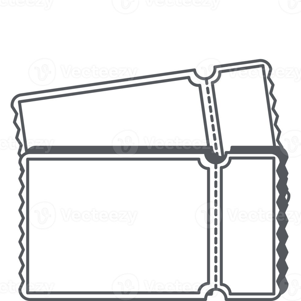 Sticker Ticket Bullet Journal Line Art png