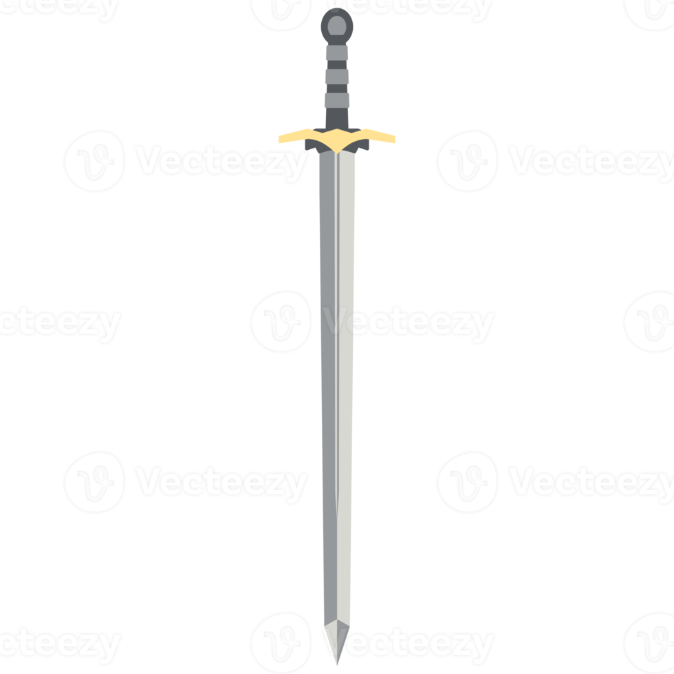 Sword Two Handed Two Side Sharp Swords Samurai Knight Weapon png