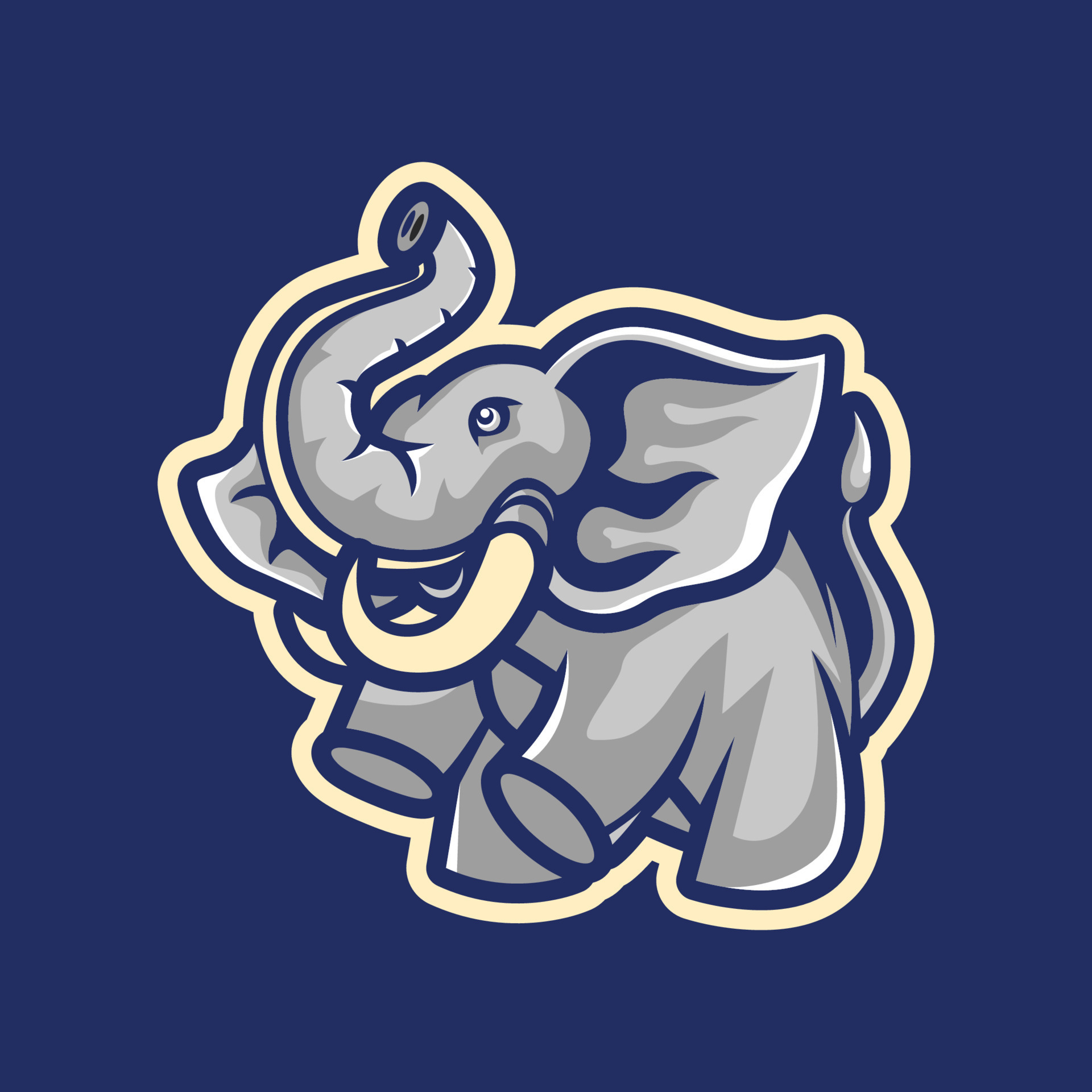 Elephant mascot logo design illustration 15439223 Vector Art at Vecteezy