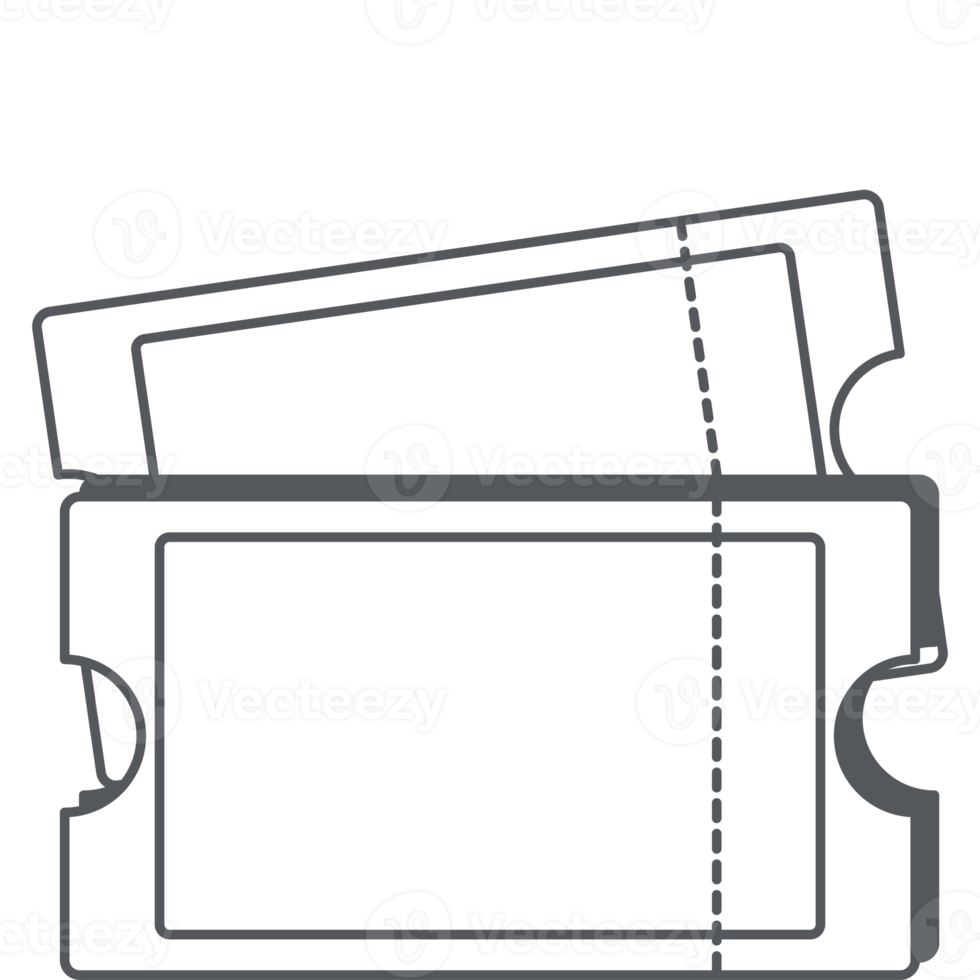 Sticker Ticket Bullet Journal Line Art png