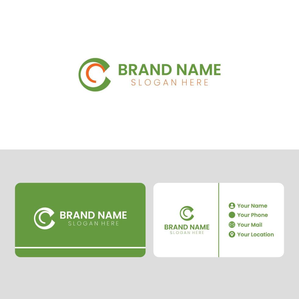 Abstract corporate branding logo design, template design with initial C shape vector