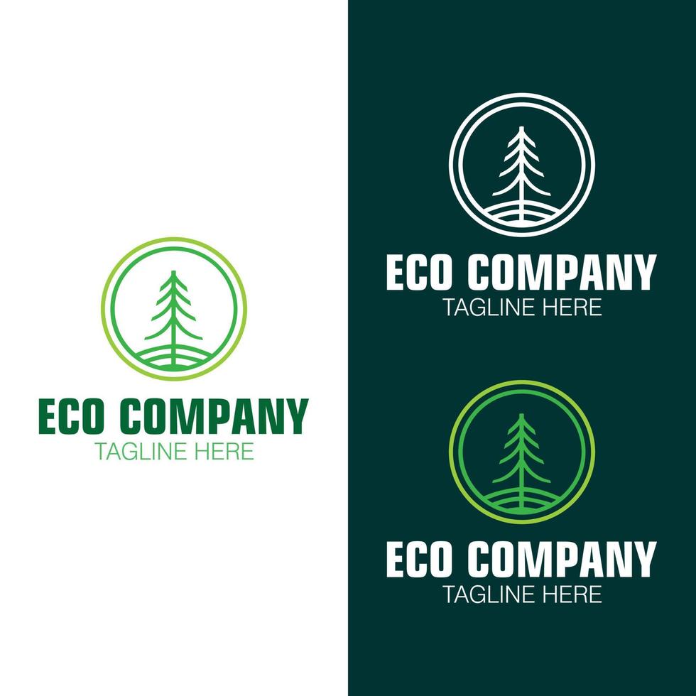 diseño de logotipo de marca de empresa de ecología abstracta, diseño de plantilla de logotipo con icono de planta vector