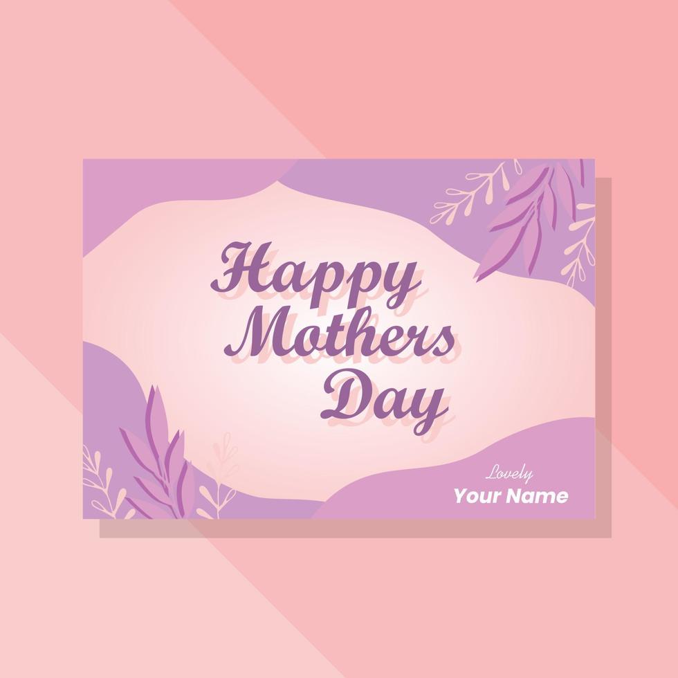 Happy mother's day greeting card design template for loved ones vector