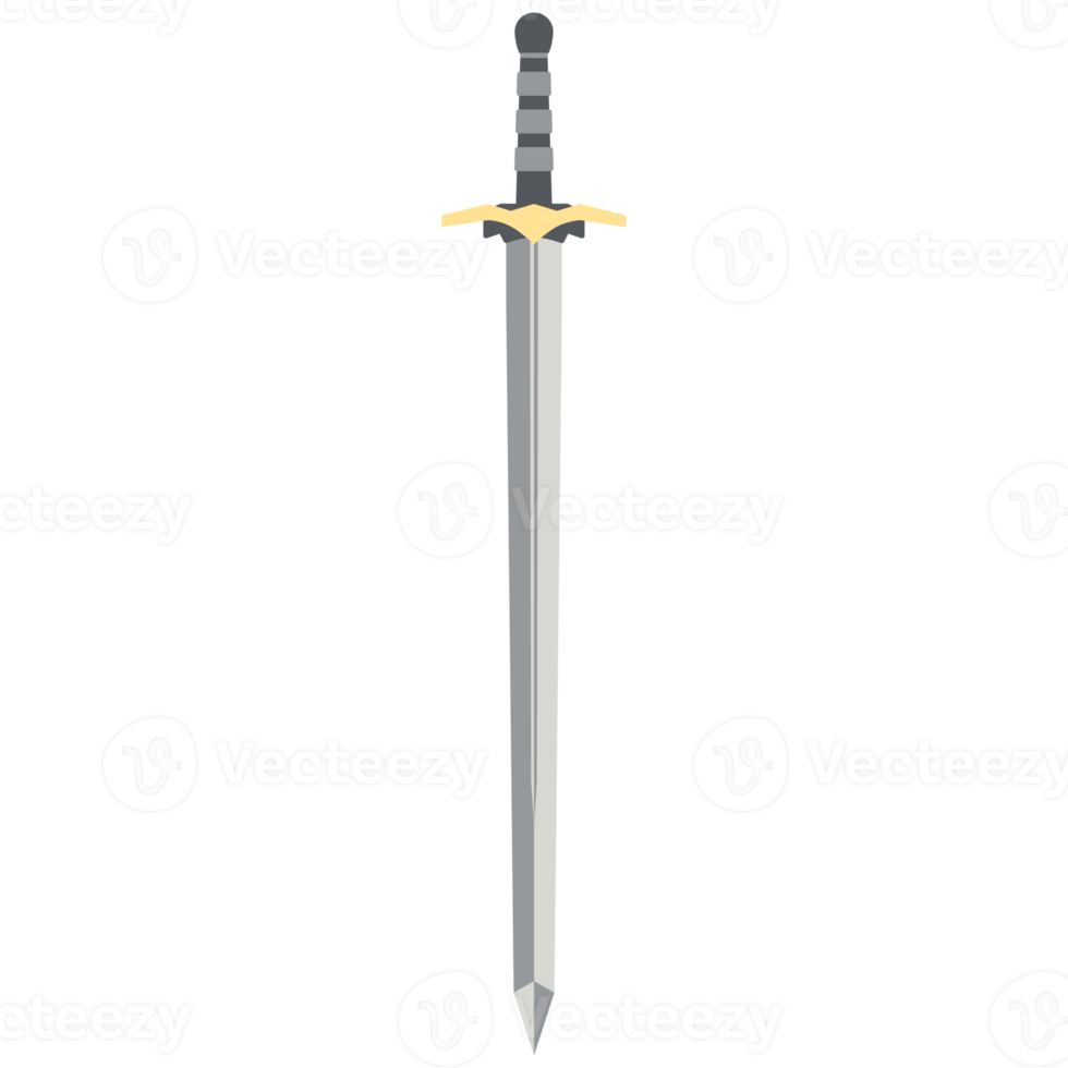 Sword Two Handed Two Side Sharp Swords Samurai Knight Weapon png