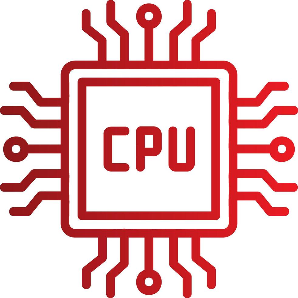 icono de vector de cpu