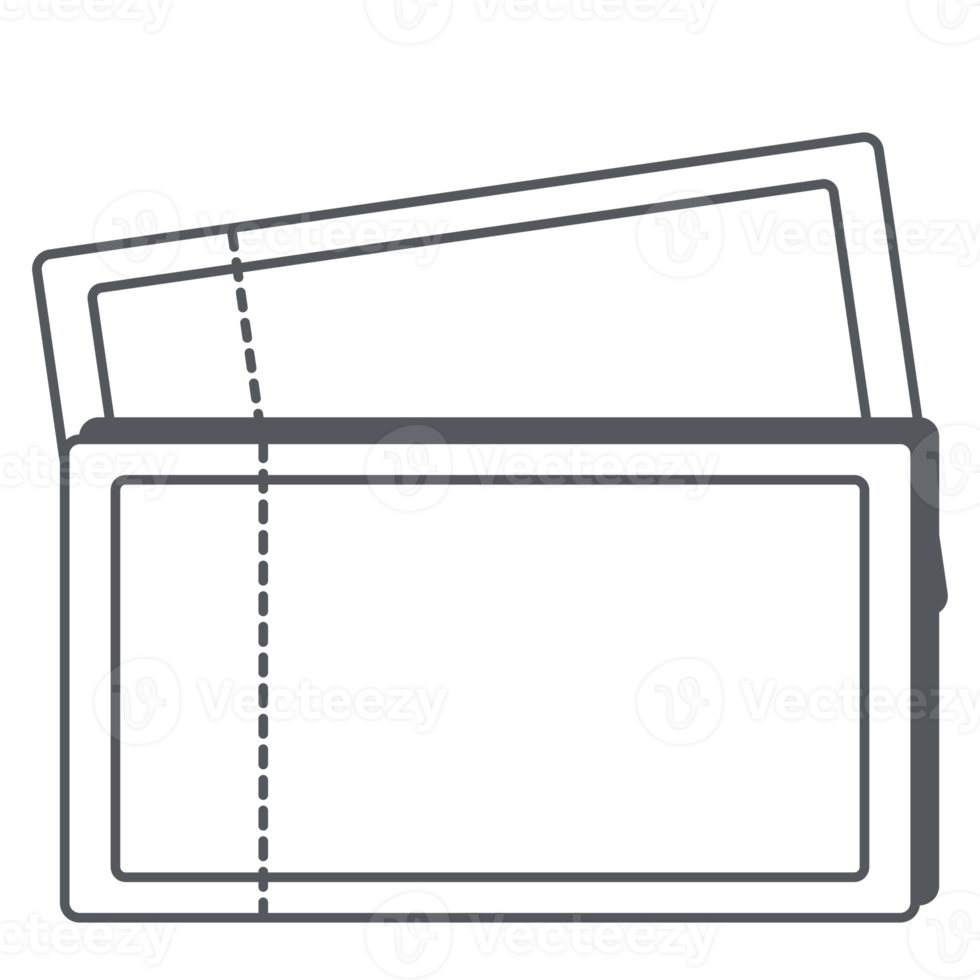 Sticker Ticket Bullet Journal Line Art png