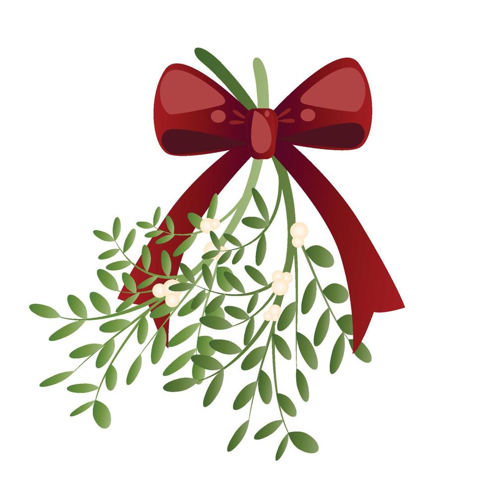 Christmas Holiday Mistletoe vector illustration graphic