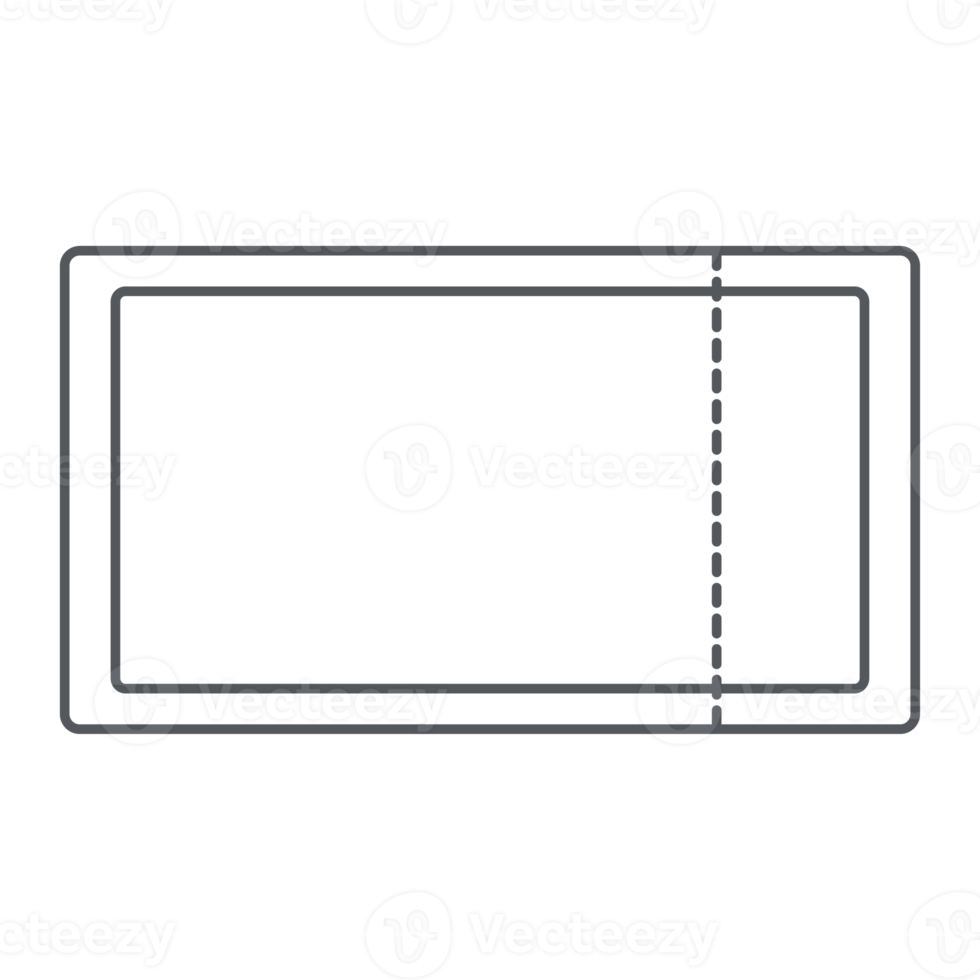 Sticker Ticket Bullet Journal Line Art png