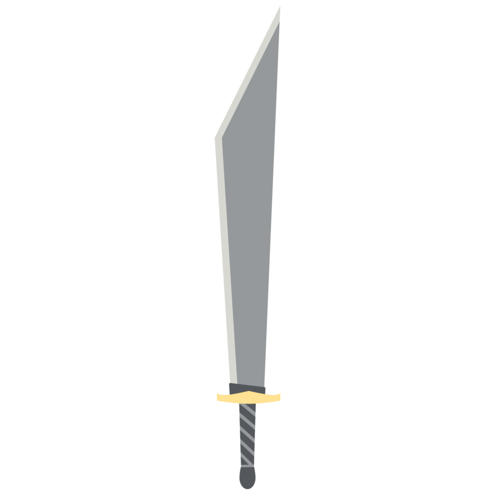 Dragon Slayer Sword Machete Two Handed One Side Sharp Classic Weapon png