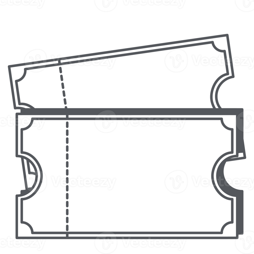 Sticker Ticket Bullet Journal Line Art png